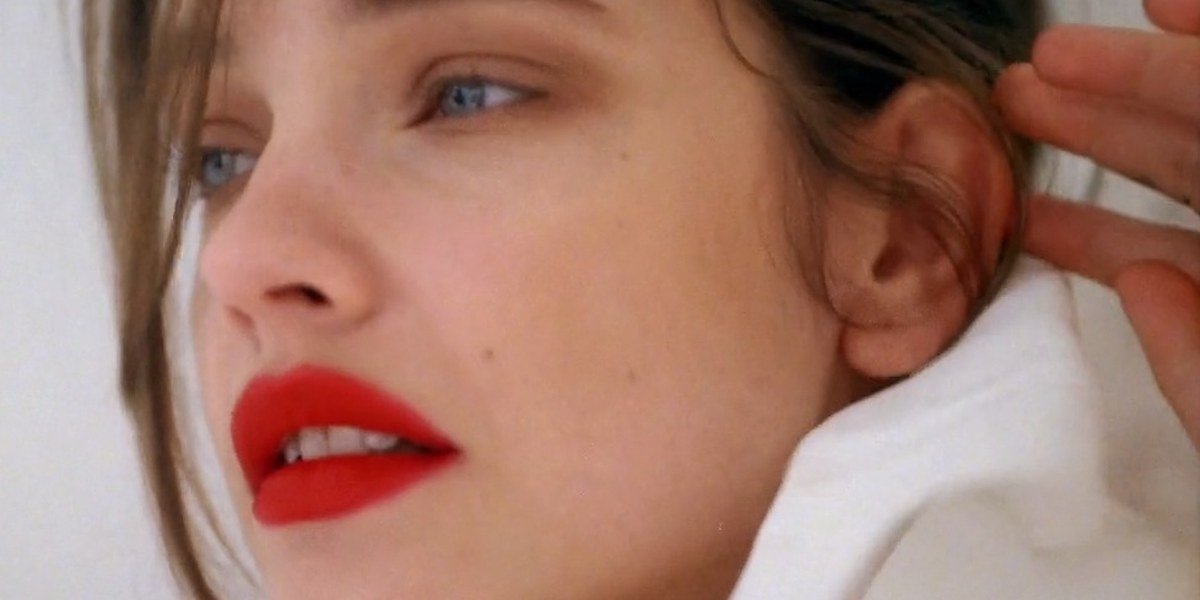 Barbara Palvin in a white outfit during a 2020 photo shoot