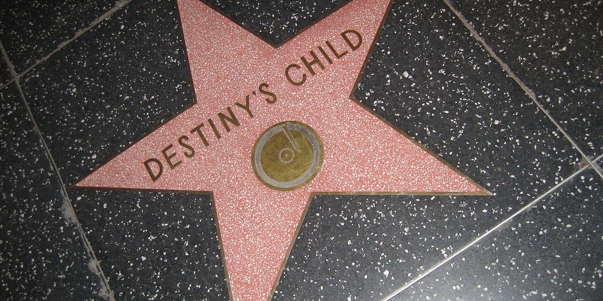 The star of the group Destiny's Child on the Hollywood Walk of Fame