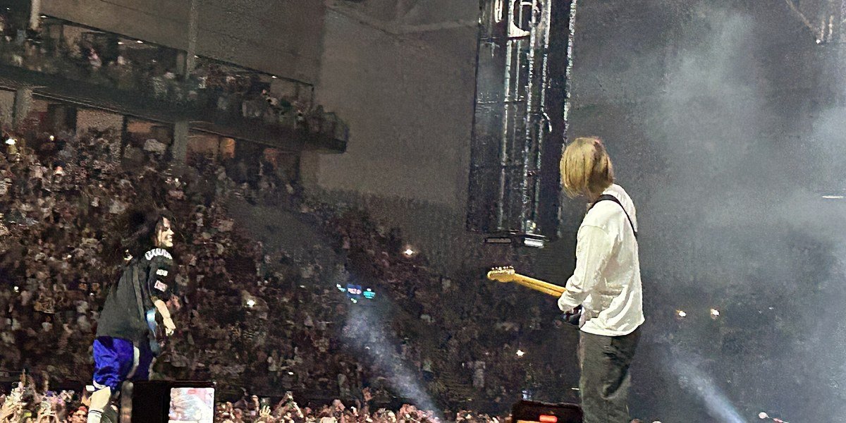 Billie Eilish and Finneas performing together on the Hit Me Hard and Soft tour in Oslo