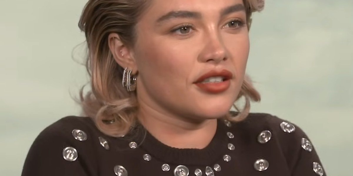 Florence Pugh during an interview in 2025