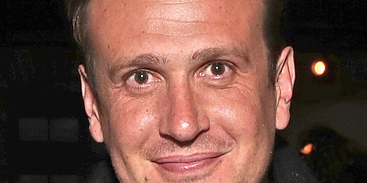 Jason Segel smiling at the 2017 Sundance Film Festival premiere of The Discovery
