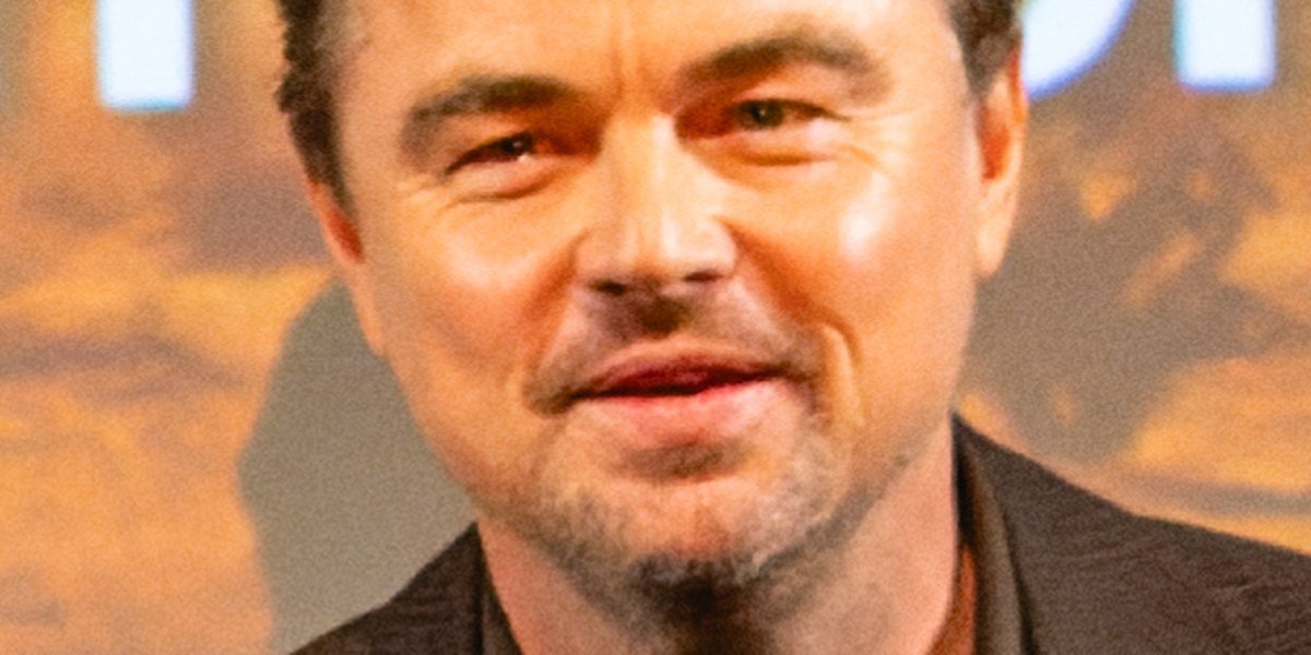 Leonardo DiCaprio speaking at a BFI Southbank event in London