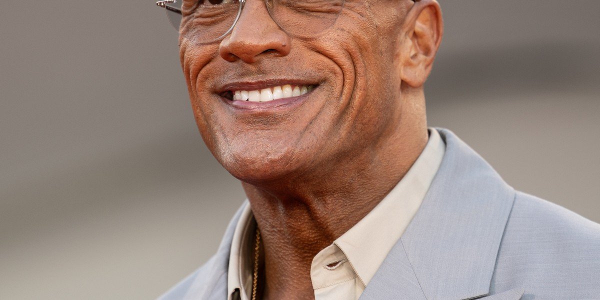 Close-up of Dwayne Johnson at the 2025 Venice Film Festival